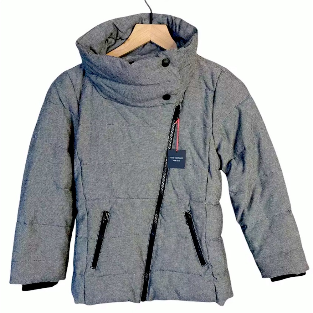 Gap Tweed Moto Puffer Jacket